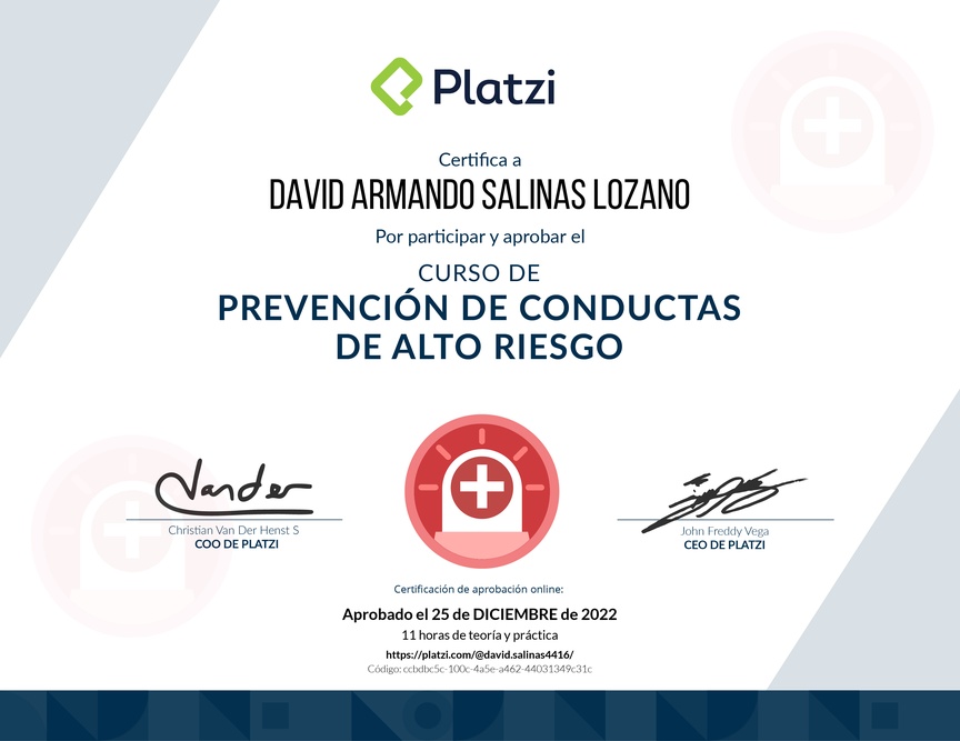 Diploma del Curso de Cómo Brindar Apoyo Emocional para tu Equipo