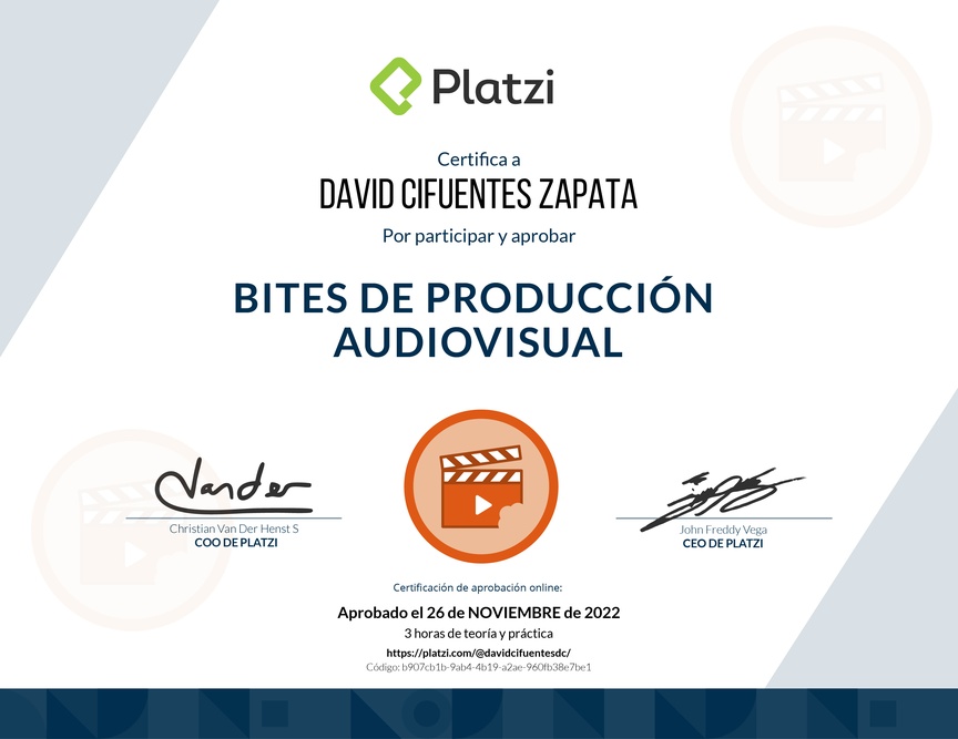 Diploma de Bites de Producción Audiovisual