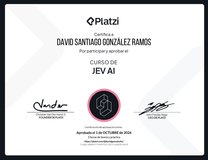 Diploma del Curso de Jev AI