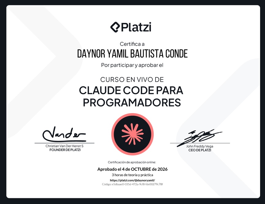 Diploma de Claude Code para Programadores