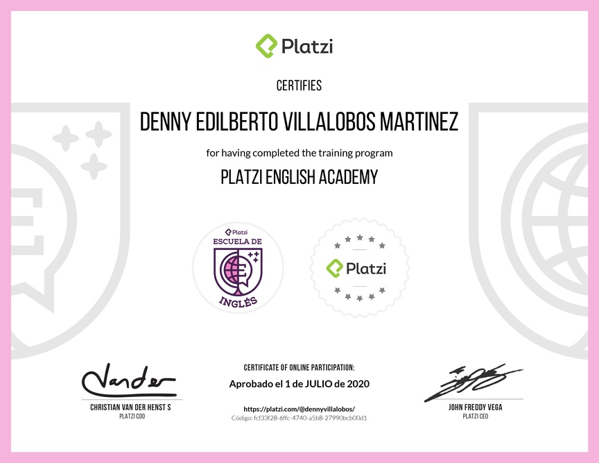 Diploma de la Ruta de Aprendizaje de English Learning