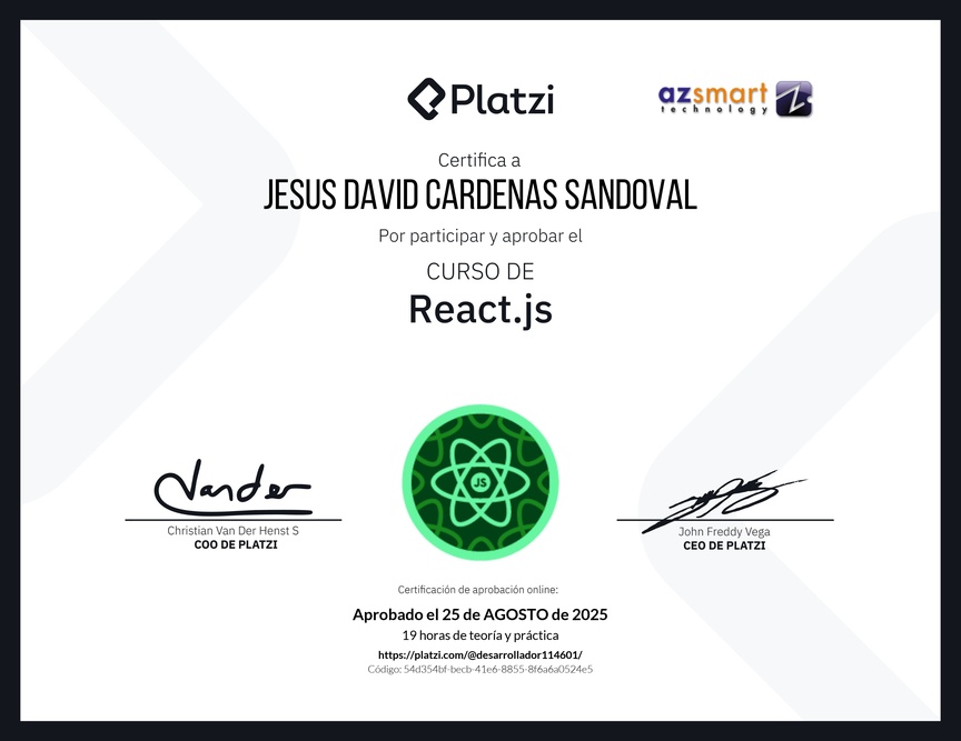 Diploma del Curso de React.js