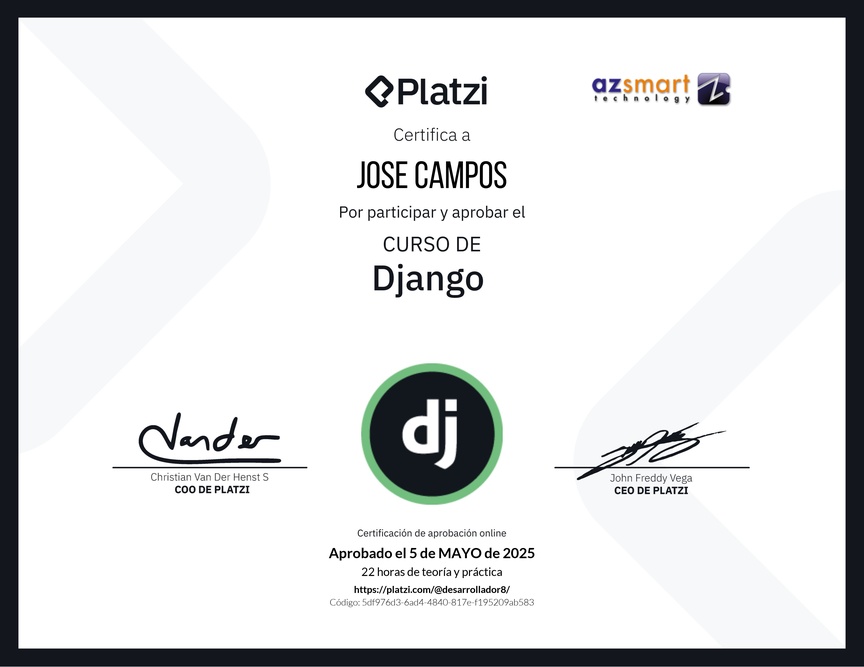 Diploma del Curso de Django