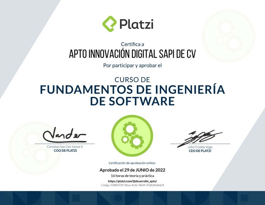 Diploma de Fundamentos de Ingeniería de Software