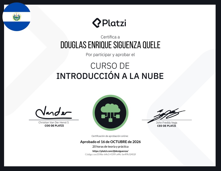 Diploma del Curso de Introducción a la Nube