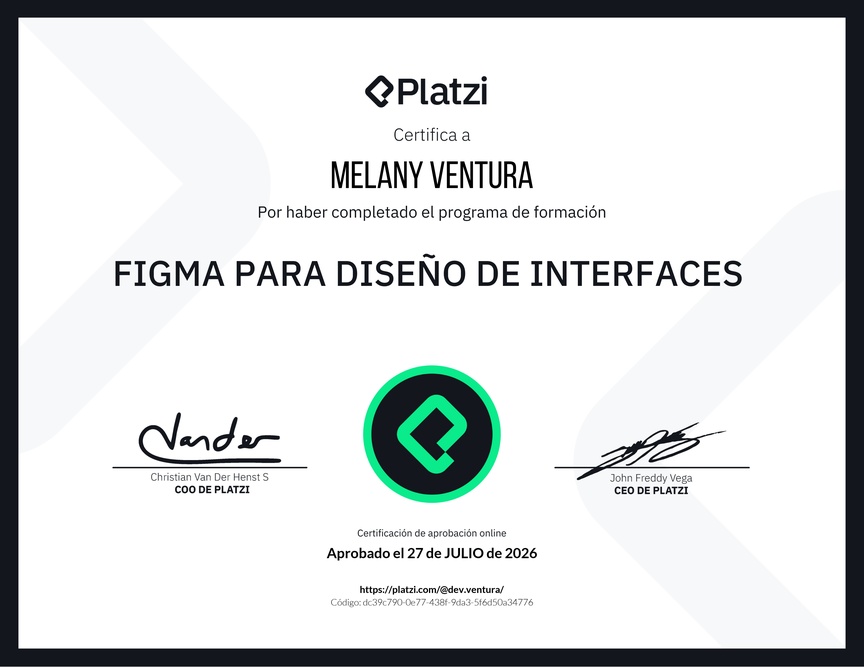 Diploma de la Ruta de Aprendizaje de Figma para Diseño de Interfaces