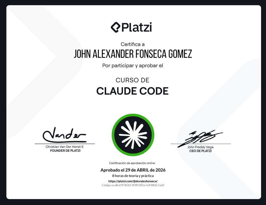 Diploma del Curso de Claude Code