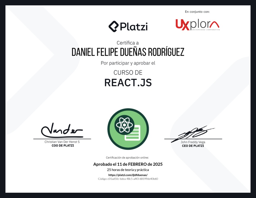 Diploma del Curso de React.js
