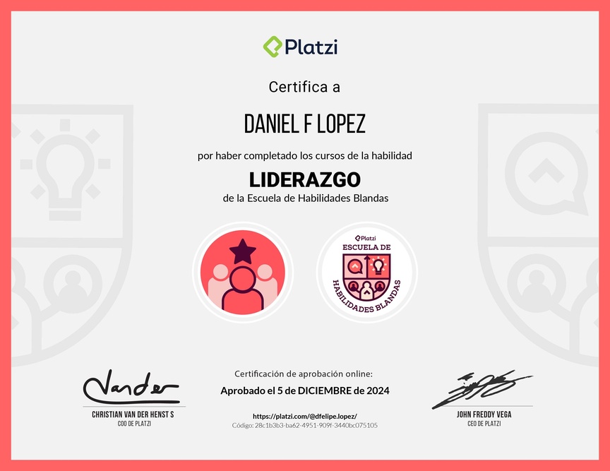 Diploma de la Ruta de Aprendizaje de Liderazgo