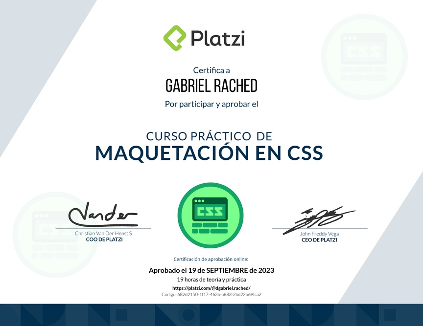 Diploma del Curso Práctico de Maquetación en CSS