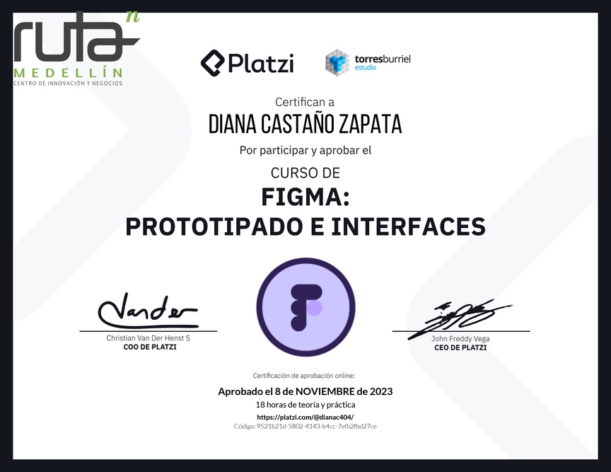Diploma del Curso Básico de Figma - 2022