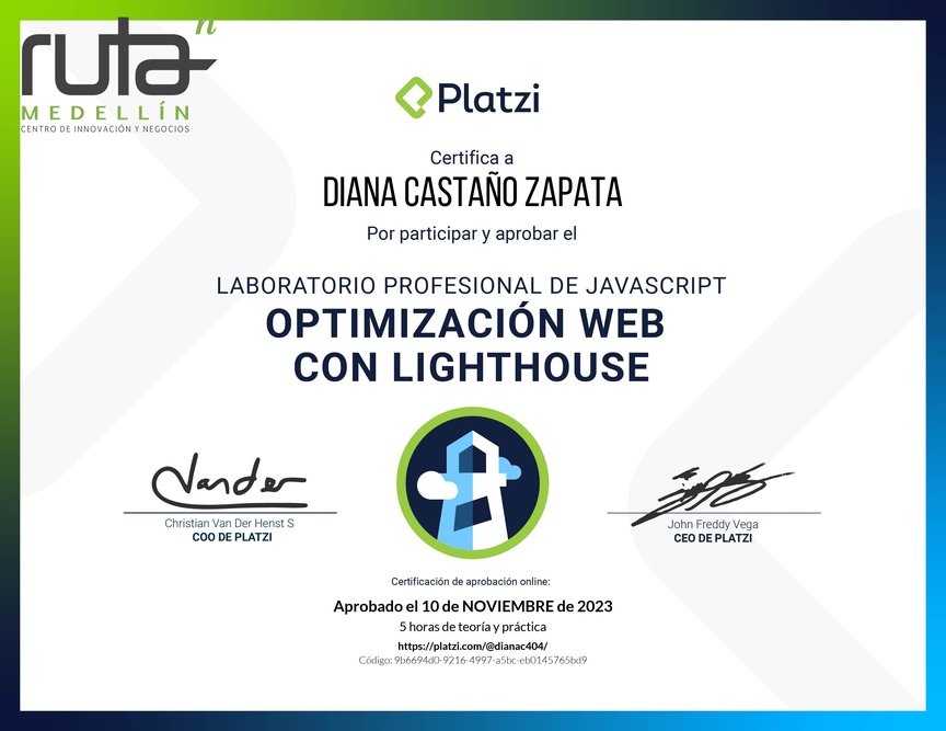 Diploma de Laboratorio de JavaScript: Optimización Web con Lighthouse