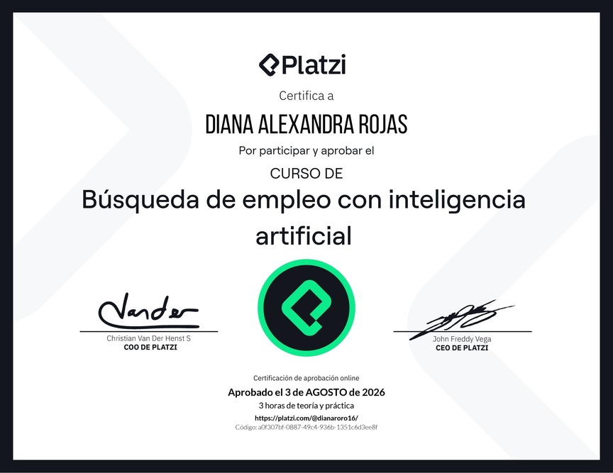 Diploma de Búsqueda de empleo con inteligencia artificial