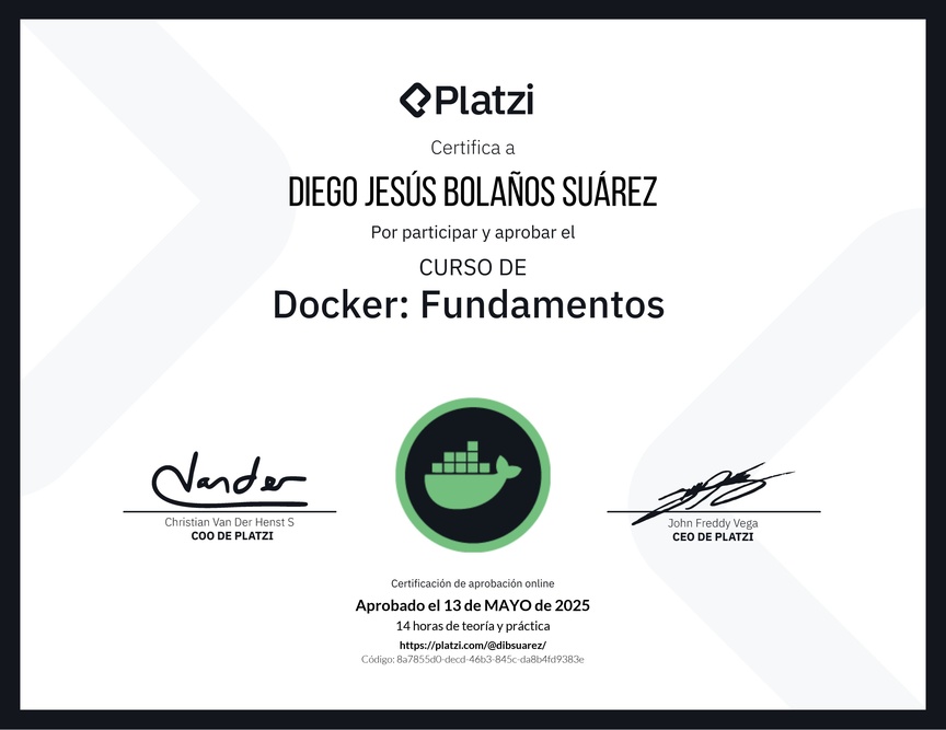Diploma del Curso de Docker: Fundamentos