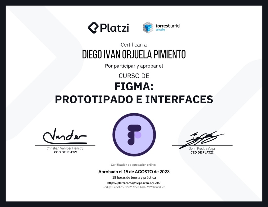 Diploma del Curso Básico de Figma - 2022