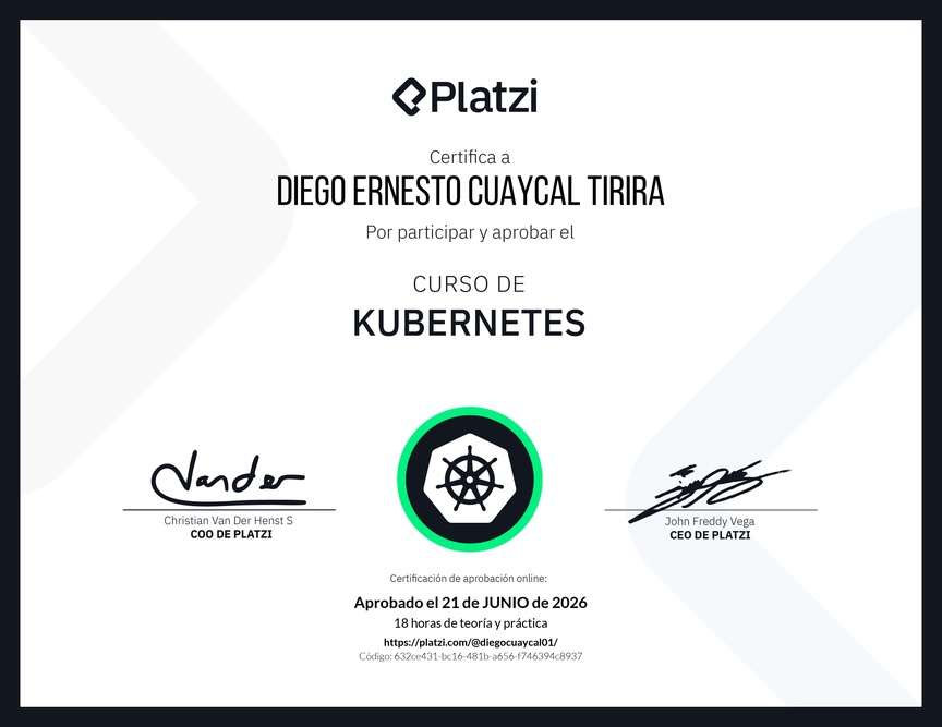 Diploma del Curso de Kubernetes