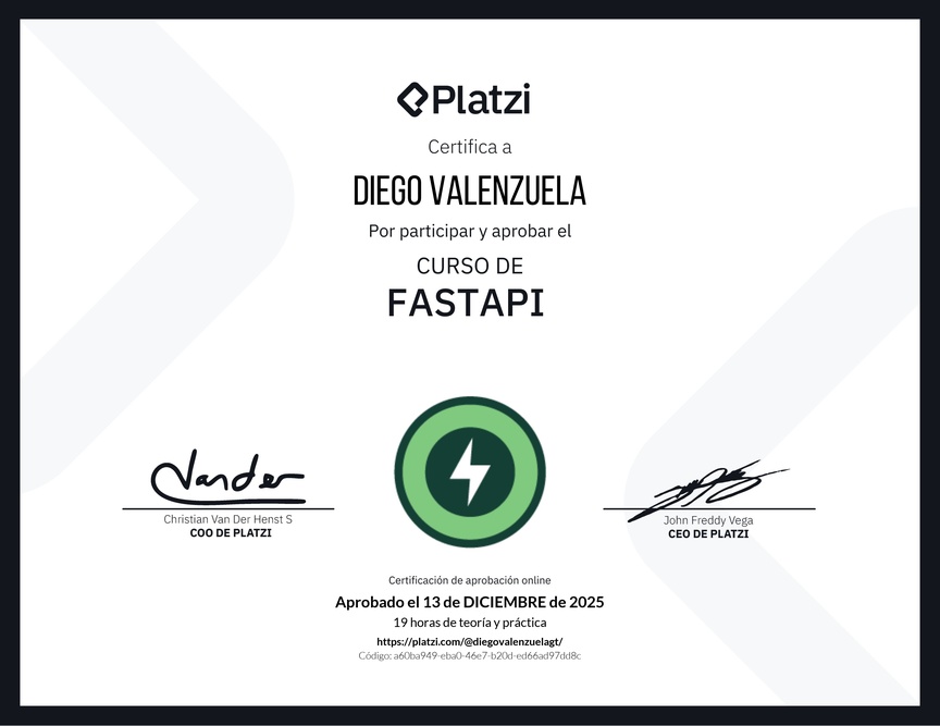 Diploma del Curso de FastAPI