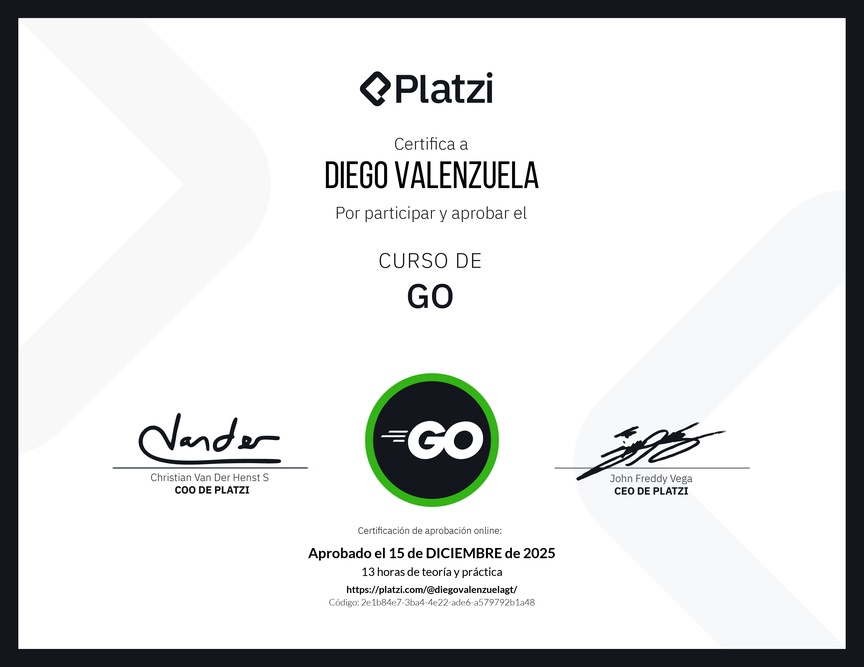 Diploma del Curso de Go