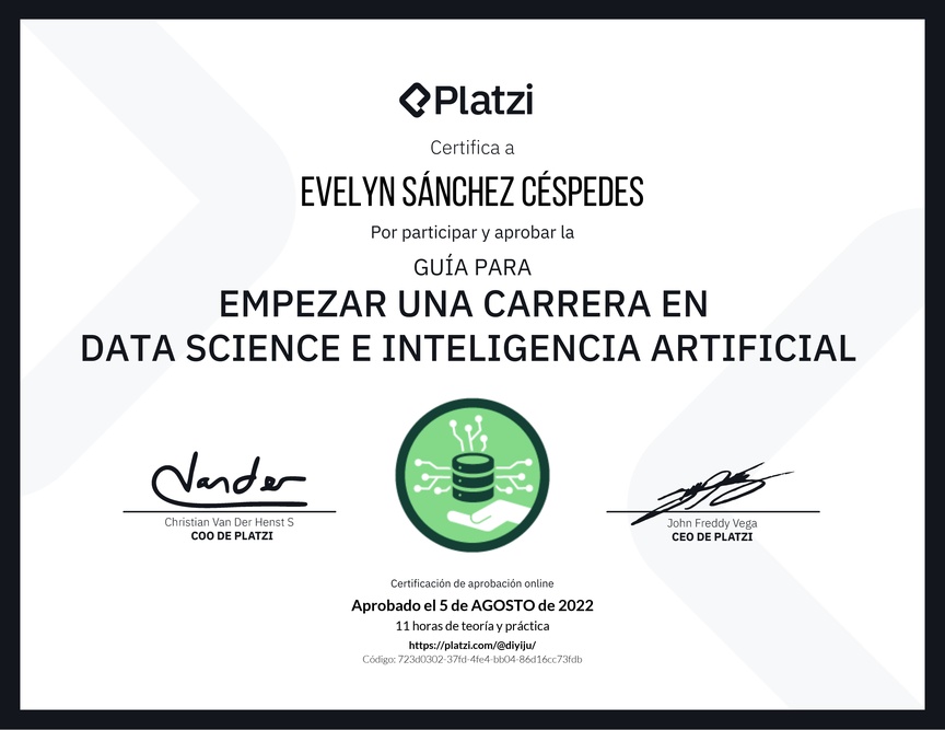 Diploma de Guía para Empezar una Carrera en Data Science e Inteligencia Artificial