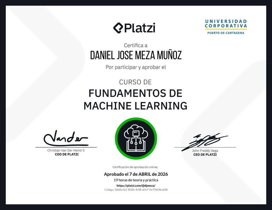 Diploma del Curso de Fundamentos de Machine Learning