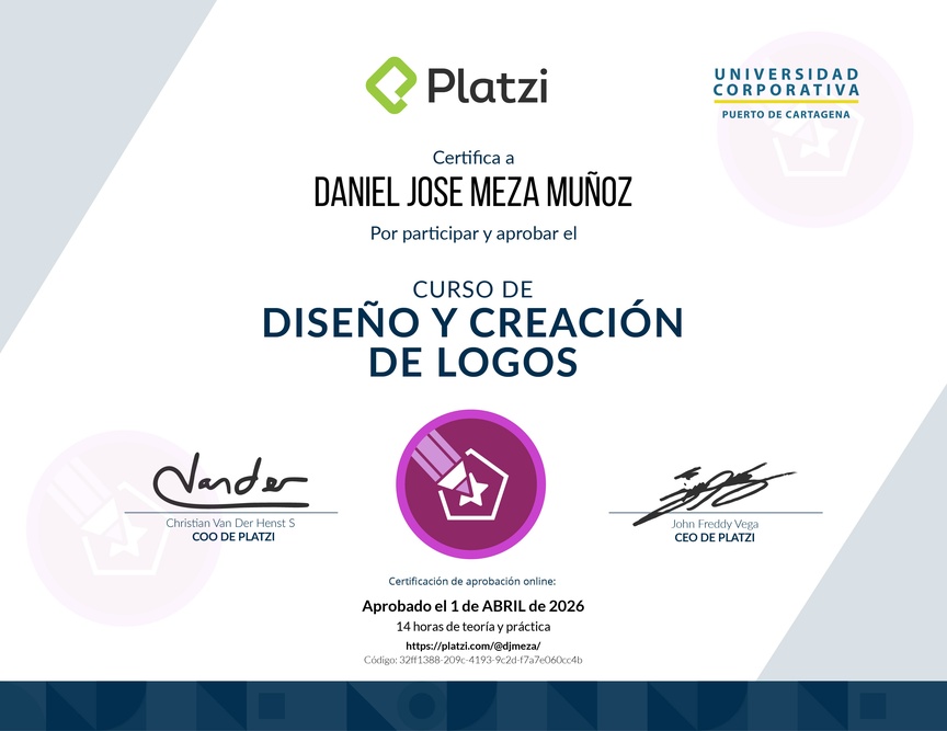 Diploma del Curso de Creación de Logos Profesionales