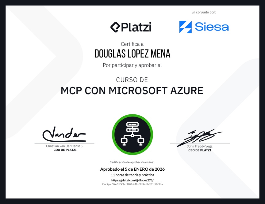 Diploma del Curso de MCP con Microsoft Azure