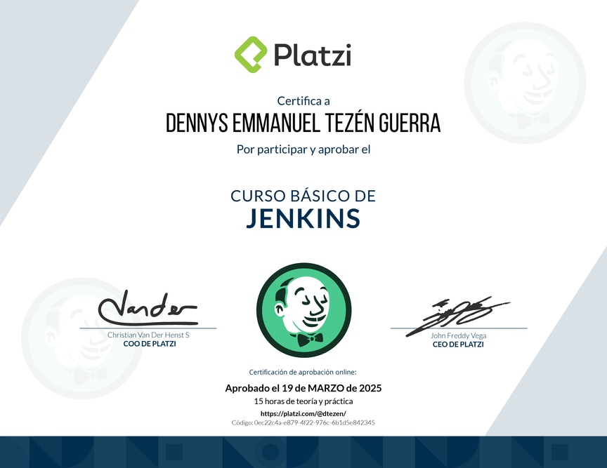 Diploma del Curso Básico de Jenkins