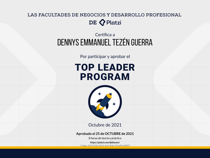 Diploma de Top Leader Program