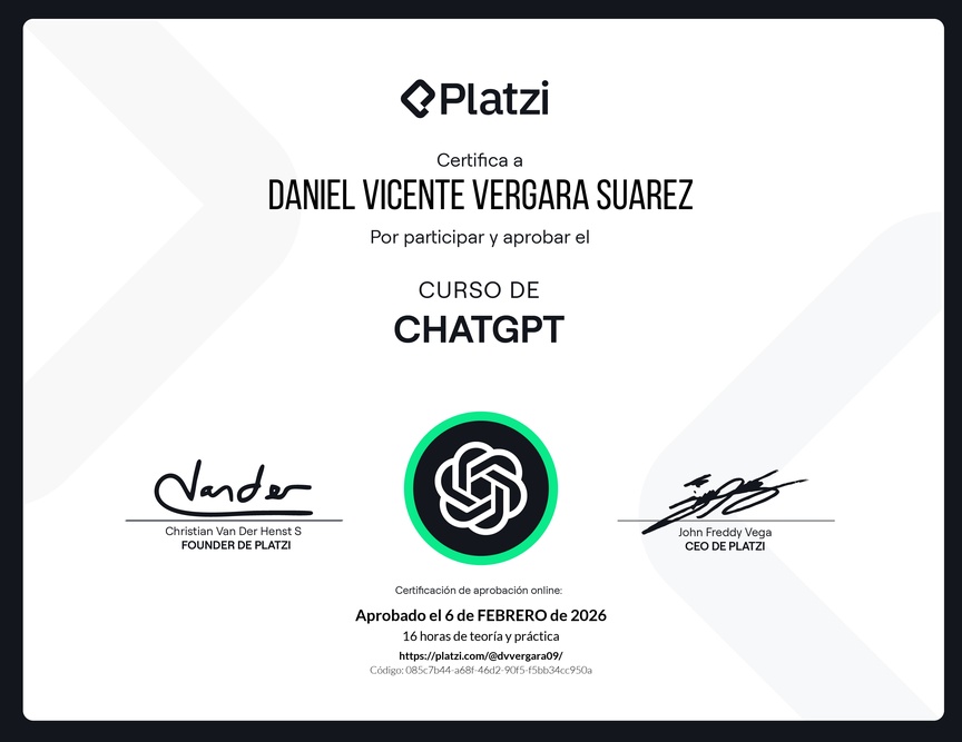 Diploma del Curso de ChatGPT