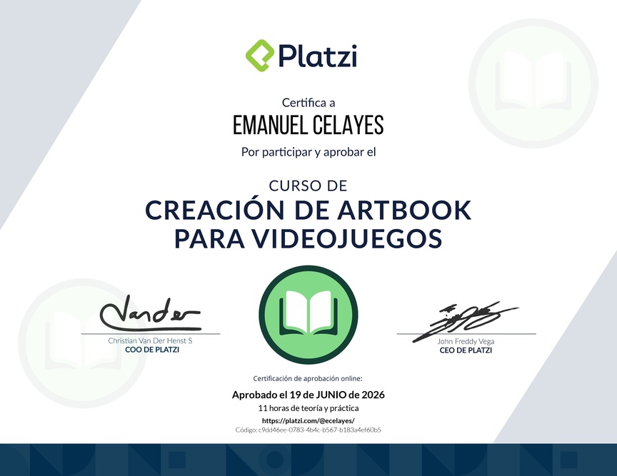 Diploma del Curso de Arte para Videojuegos: El Artbook