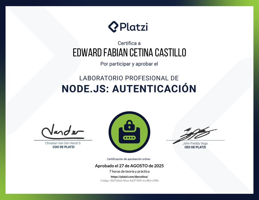 Diploma de Laboratorio de Node.js: Autenticación y Seguridad