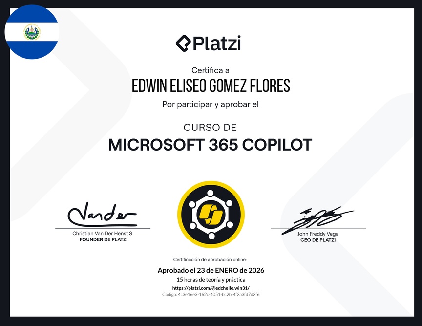 Diploma del Curso de Microsoft 365 Copilot