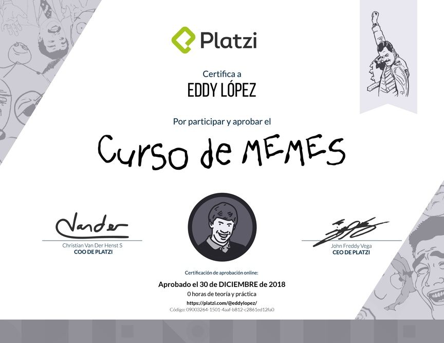 Diploma del Curso de Memes