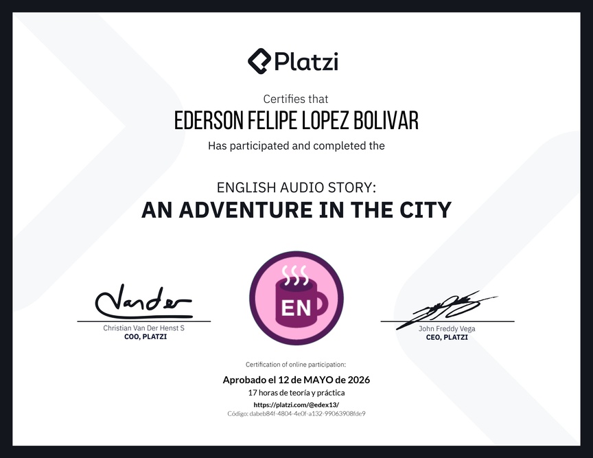 Diploma de Audio Historia en Inglés: Una Aventura en la Ciudad