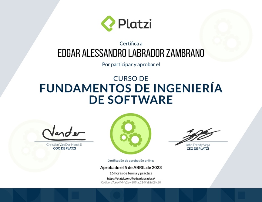 Diploma de Fundamentos de Ingeniería de Software