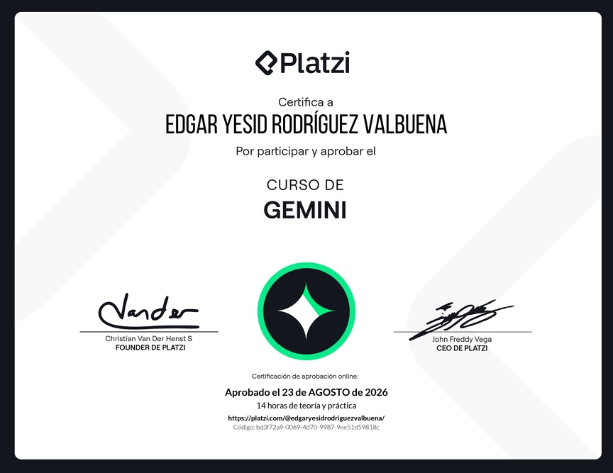 Diploma del Curso de Gemini