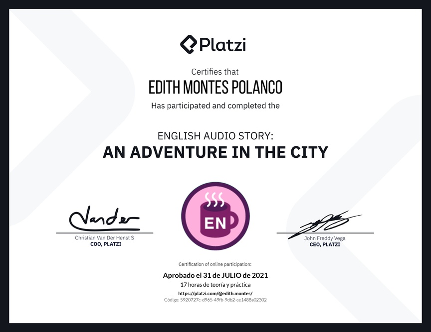 Diploma de Audio Historia en Inglés: Una Aventura en la Ciudad