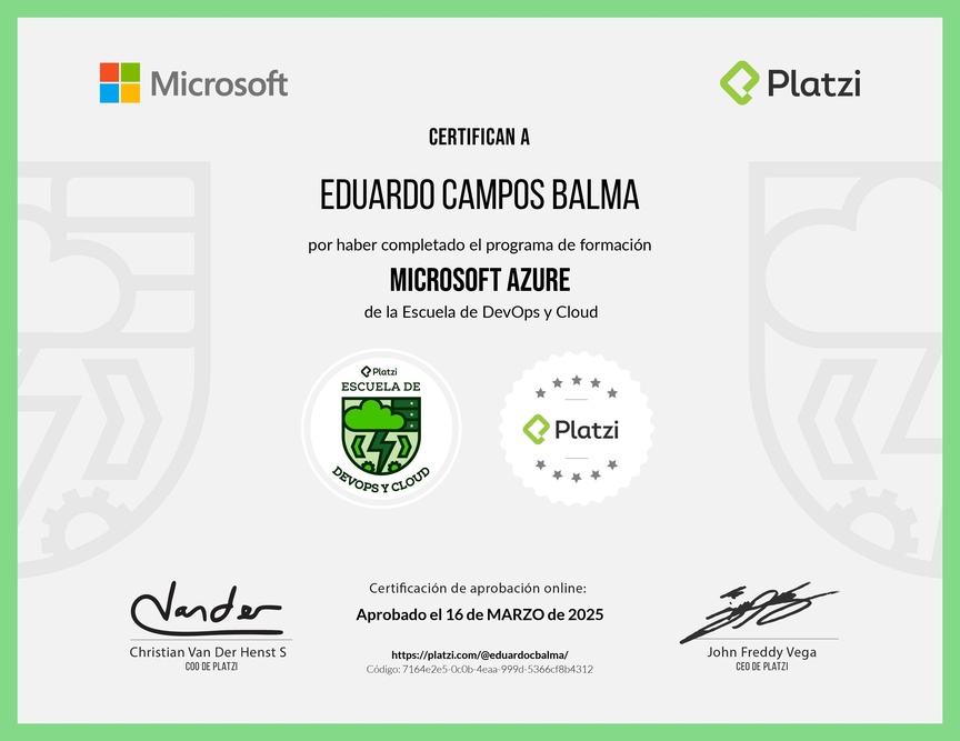 Diploma de la Ruta de Aprendizaje de Microsoft Azure
