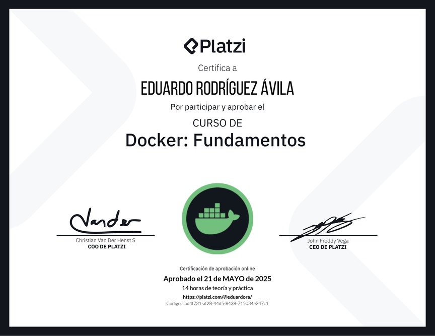 Diploma del Curso de Docker: Fundamentos