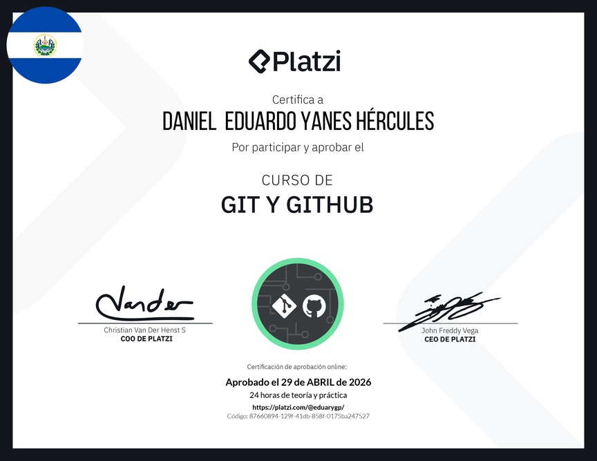 Diploma del Curso de Git y GitHub