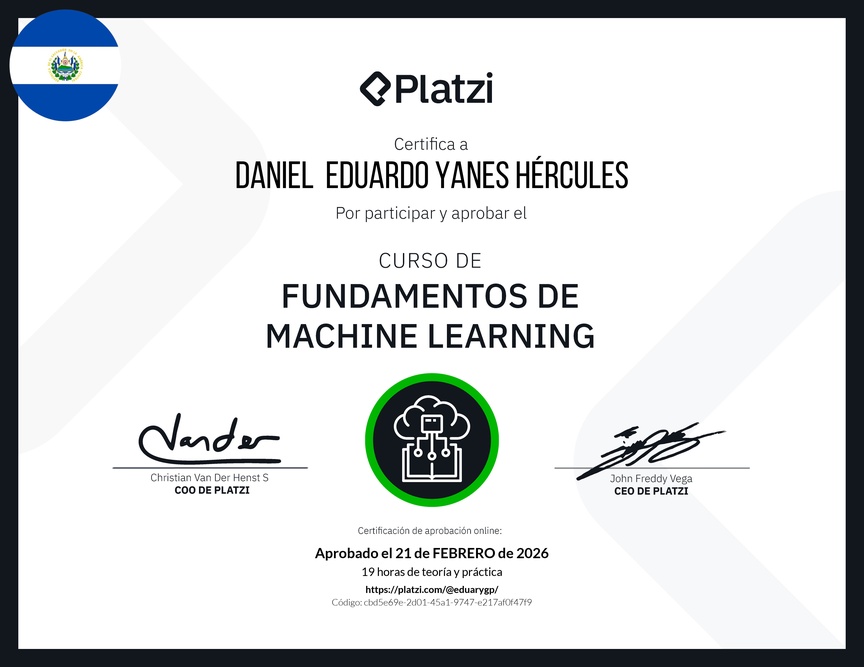Diploma del Curso de Fundamentos de Machine Learning