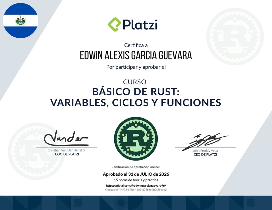Diploma del Curso de Rust básico
