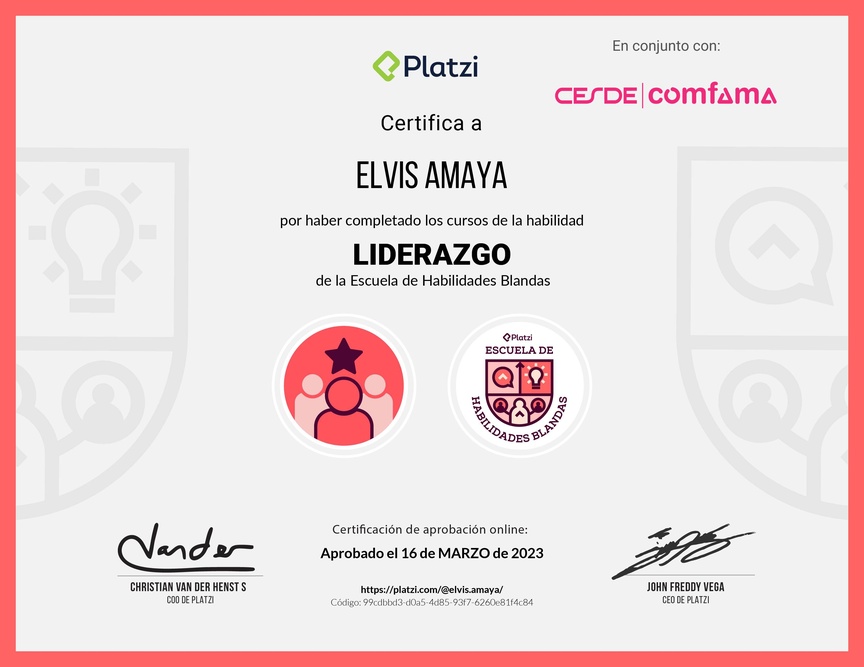 Diploma de la Ruta de Aprendizaje de Liderazgo