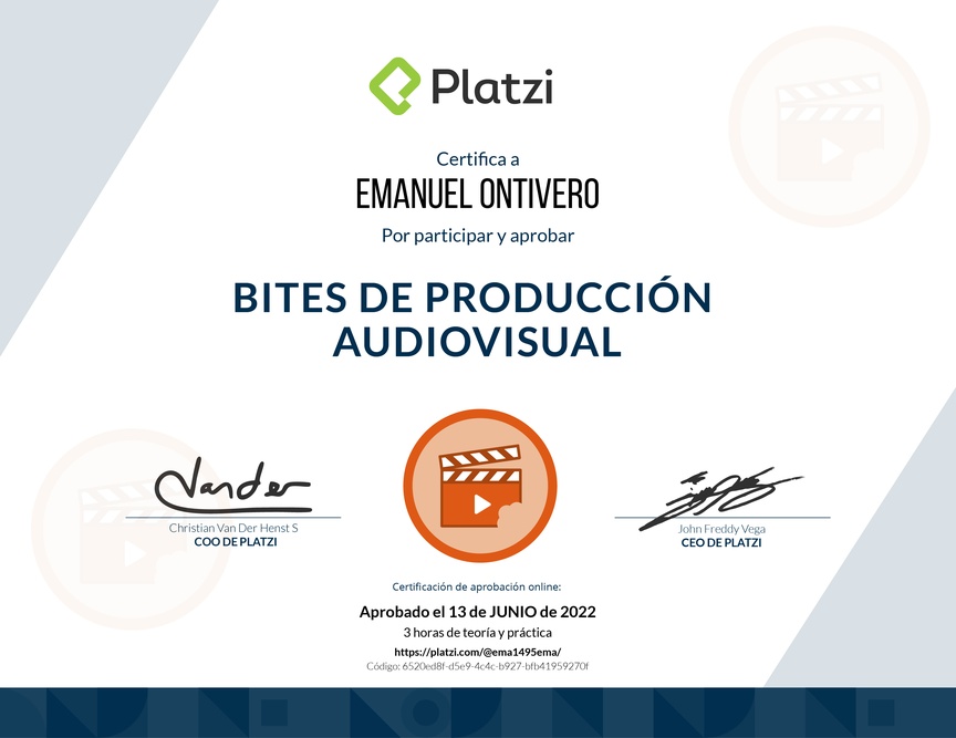 Diploma de Bites de Producción Audiovisual