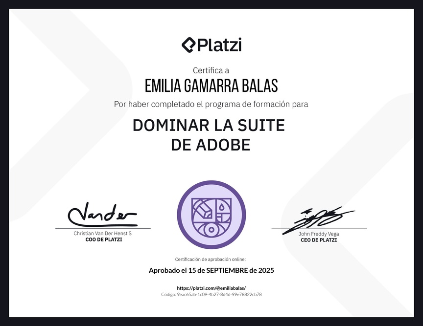 Diploma de la Ruta de Aprendizaje de Domina la Suite de Adobe