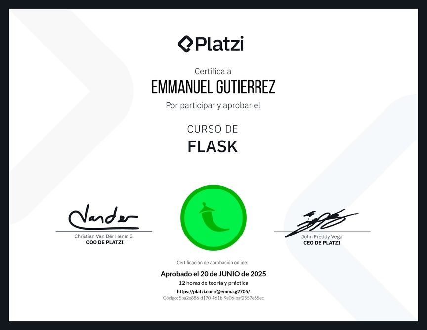 Diploma del Curso de Flask