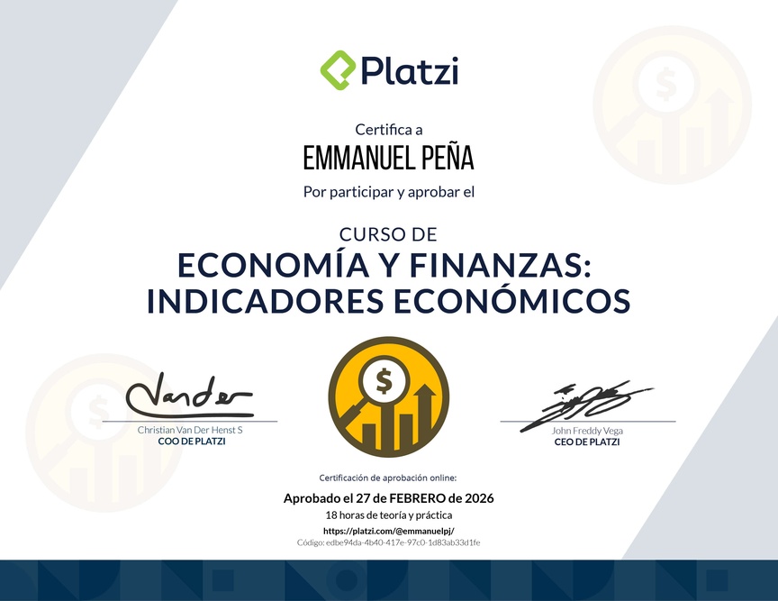 Diploma del Curso de Indicadores Económicos