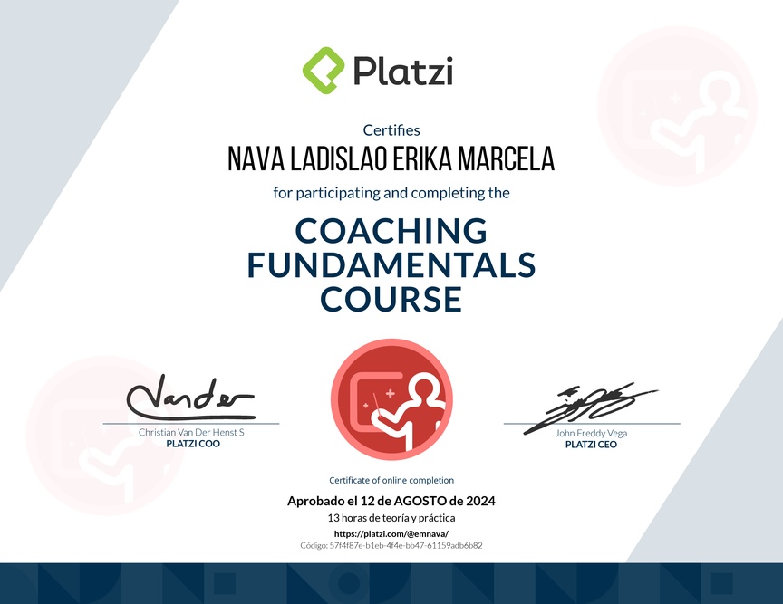 Diploma del Curso de Habilidades y Estrategias de Coaching