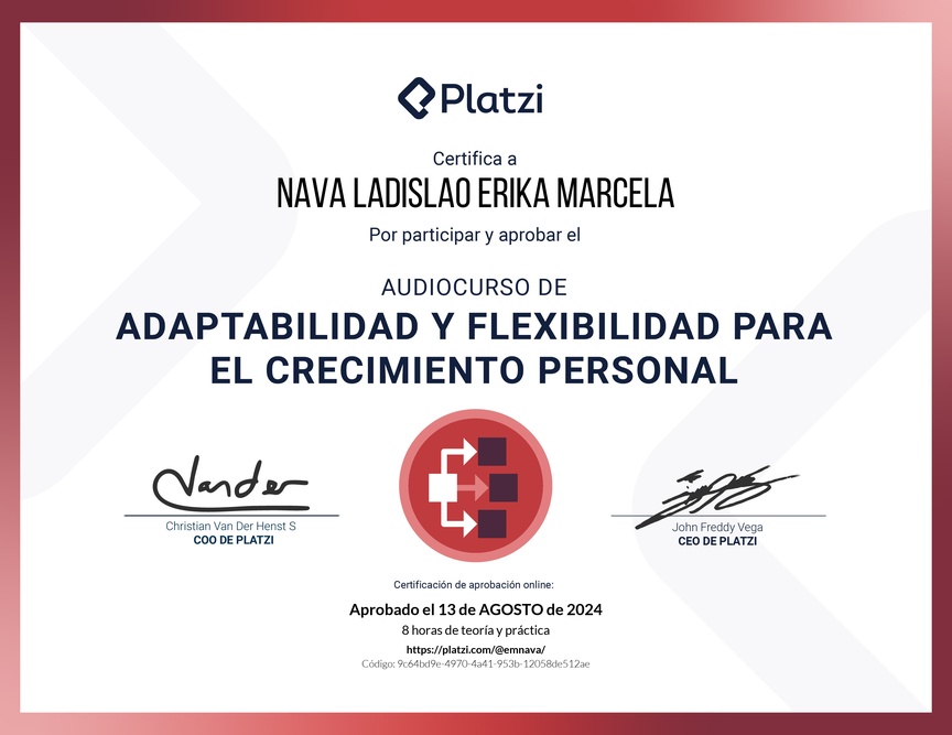Diploma de Audiocurso de Adaptabilidad y Flexibilidad para el Crecimiento Personal