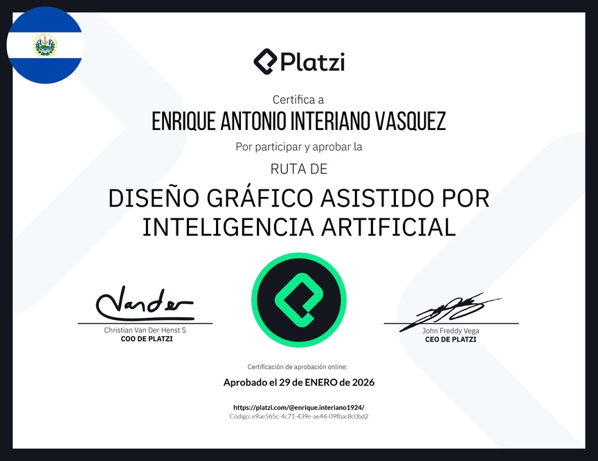 Diploma de la Ruta de Aprendizaje de Diseño Gráfico Asistido por Inteligencia Artificial